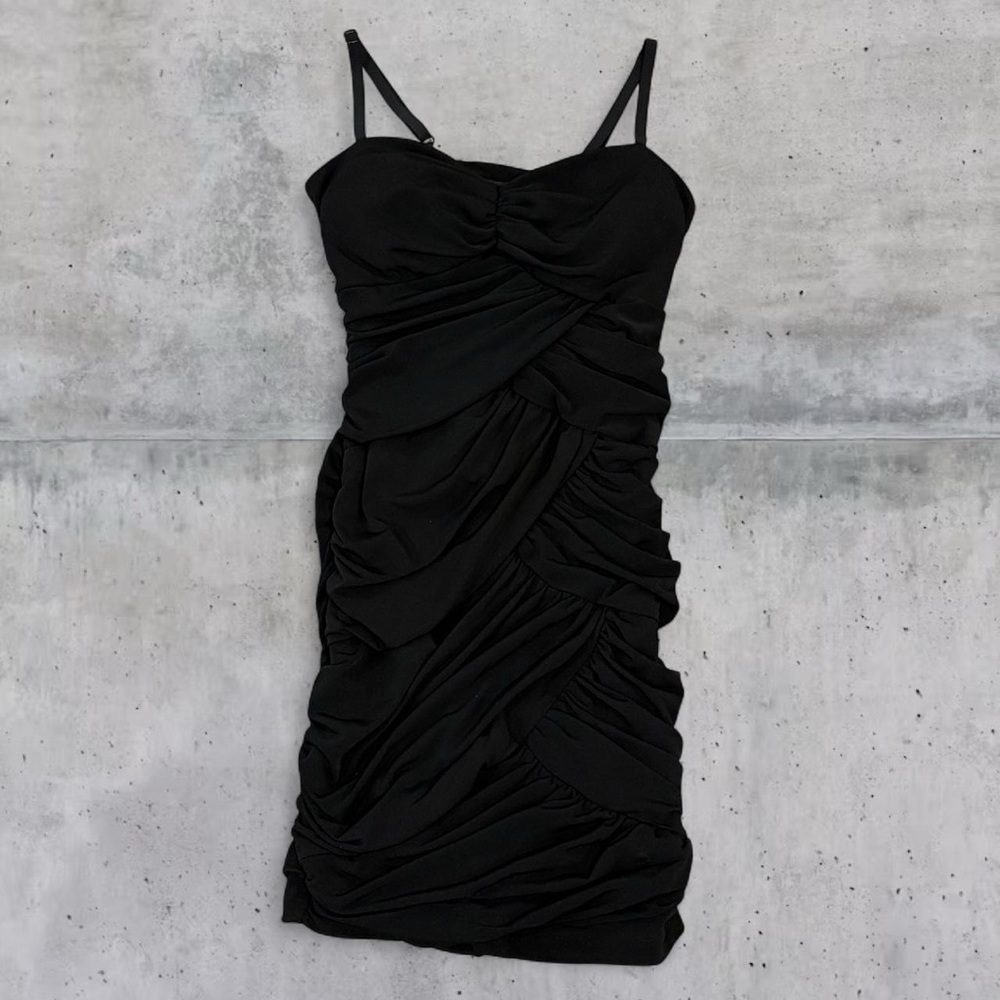 Y2K ruched little black dres by City Triangles